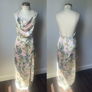 Floral Halter Maxi Dress